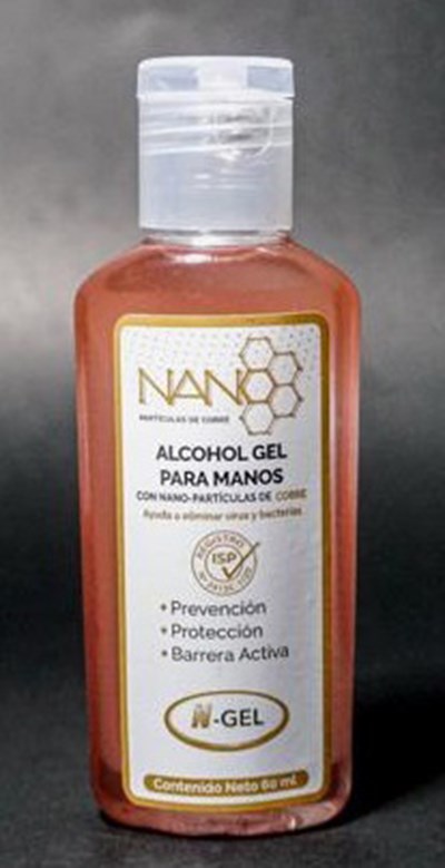 Alcohol Gel With Cupper Nanoparticles (Gel Foto Jpg)
